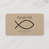 Elegantes Seafood Restaurant | Logo und QR-Code fü Visitenkarte (Vorderseite)