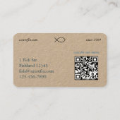 Elegantes Seafood Restaurant | Logo und QR-Code fü Visitenkarte (Rückseite)