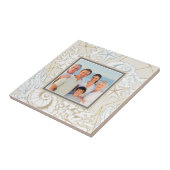 Elegantes Seashell Beach Marine Personalisiertes F Fliese (Seite)