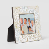 Elegantes Seashell Beach Marine Personalisiertes F Fotoplatte (Vorderseite)