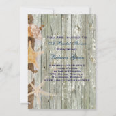 elegantes seashells Beach Brautparty Tee Party Einladung (Rückseite)