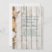 elegantes seashells Beach Brautparty Tee Party Einladung (Rückseite)