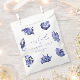 Elegantes Seashells & Wedding Bells Brautparty Geschenktütchen