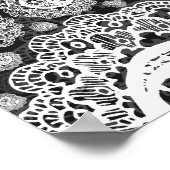 Elegantes Seating Chart Paisley Lace Black Poster