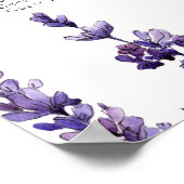 Elegantes Seekartenblatt für Blumenlavender Poster (Ecke)