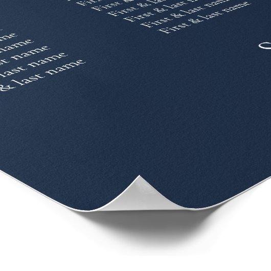 Elegantes Seekartenblatt für die blaue Hochzeit Poster (Ecke)