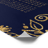 Elegantes Seekarton für die blaue Blüte Poster (Ecke)