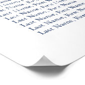 Elegantes Seekatalog für Navy Calligraphy Poster (Ecke)