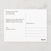 Elegantes Seepferd Baby Shower Vielen Dank Postkarte (Rückseite)