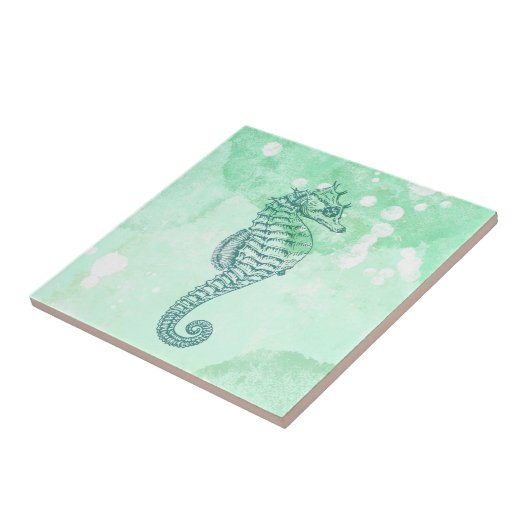 Elegantes Seepferd Fliese (Seite)