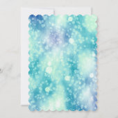 Elegantes Seepferd Kinderdusche Einladung (Rückseite)