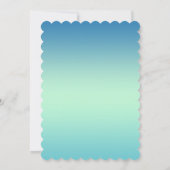 Elegantes Seepferd Kinderdusche Einladung (Rückseite)