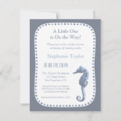 Elegantes Seepferd Ocean Baby Shower Einladungen (Vorderseite)