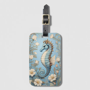 Elegantes Seepferd William Morris Inspiriert Gepäckanhänger