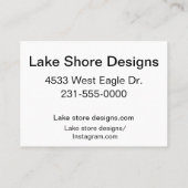 Elegantes Seeuferwassermuster Visitenkarte (Rückseite)