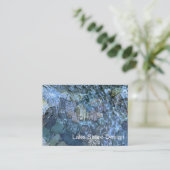Elegantes Seeuferwassermuster Visitenkarte (Stehend Vorderseite)