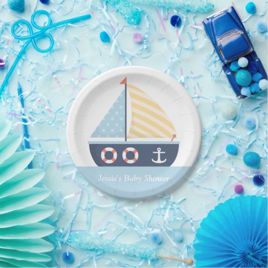 Elegantes Segelboot-SeeBabyparty-Versorgungen Pappteller (Party)