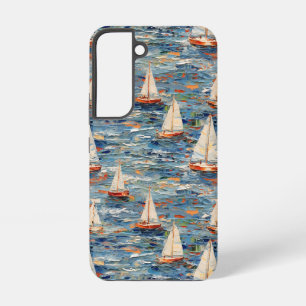 Elegantes Segelbootgemälde - Schönheitssalon Samsung Galaxy Hülle