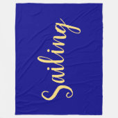 Elegantes SEGELING Script Rich Navy Blue Backgroun Fleecedecke (Vorderseite)