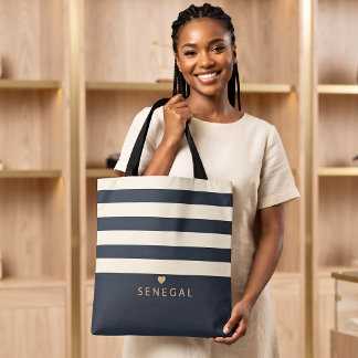 Elegantes Senegal Lieblingsort Custom Monogramm Tasche