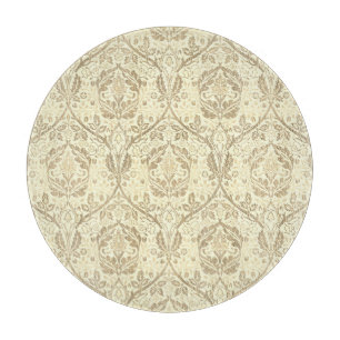 Elegantes Sepia-Braun-Blumenmuster Schneidebrett