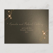 Elegantes Sepia Solar Eclipse Custom Foto Wedding Begleitkarte (Vorderseite)