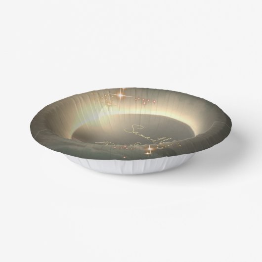 Elegantes Sepia Solar Eclipse Custom Foto Wedding Pappteller (Gewinkelt)