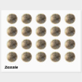 Elegantes Sepia Solar Eclipse Custom Foto Wedding Runder Aufkleber (Blatt)