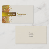 Elegantes Sequin Gold Visitenkarte (Vorne/Hinten)