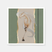 Elegantes Serviette mit edlem Pferdemotiv (Vorderseite)