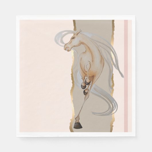 Elegantes Serviette mit edlem Pferdemotiv (Vorderseite)