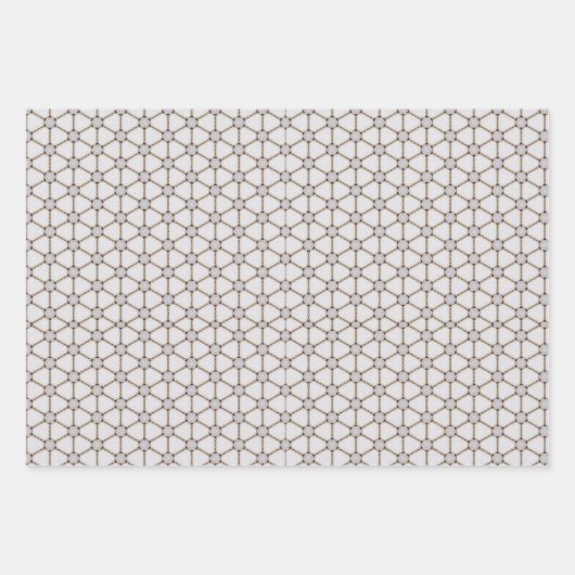 Elegantes Set der Nautischen Marine und Weißwrappi Geschenkpapier Set (Vorderseite)