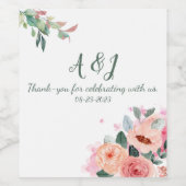 Elegantes Set für Blumenkost und Getränke Weinetikett (Einzelnes Label)