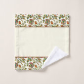 Elegantes Set mit fallendem Blumenmuster Badetuch (Waschlappen)