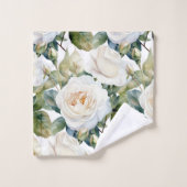 Elegantes Set mit weißem Rosen (Waschlappen)