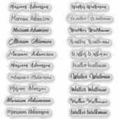 (Elegantes Set von 20) Handgeschriebener transpare Aufkleber (Vorderseite)