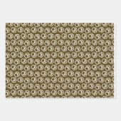 Elegantes Set von 3 Hundepfows Geschenkpapier Set (Vorderseite 3)