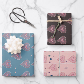 Elegantes Set zum Abpacken von Schleifpapier mit e Geschenkpapier Set