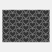 Elegantes Set zum Umschnallen von Schwarz und Weiß Geschenkpapier Set (Vorderseite 2)