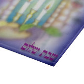 Elegantes Shabbat Shalom Schneidebrett (Ecke)
