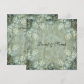 Elegantes Shabby Chic Floral Save the Date (Vorne/Hinten)