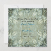 Elegantes Shabby Chic Floral Save the Date (Rückseite)