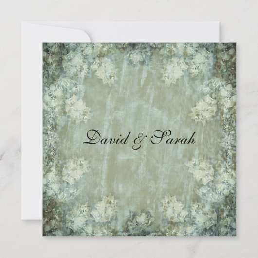 Elegantes Shabby Chic Floral Save the Date (Vorderseite)