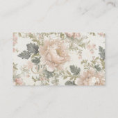 Elegantes Shabby Chic floral Visitenkarte (Rückseite)