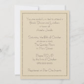 Elegantes Shabby Chic Foto Bridal Dusche Einladung (Rückseite)