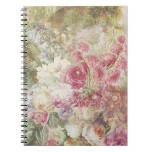 Elegantes Shabby-Chic-Vintage-Blumenmuster Notizblock