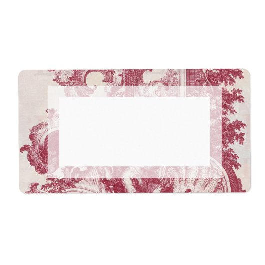 Elegantes Shabby French Rote Antique Gravur (Vorne)