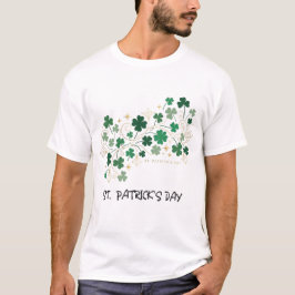 Elegantes Shamrock-Blumen-Design zum St. Patrick’s T-Shirt