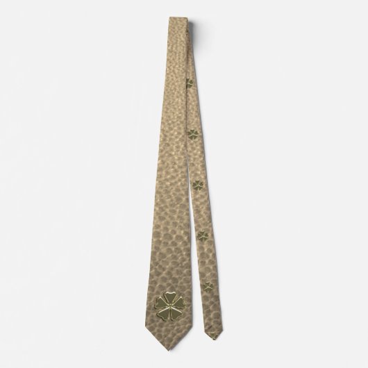 Elegantes Shamrock Patrick's Day Leder Krawatte (Vorderseite)