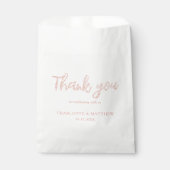 Elegantes Shiny Rose Gold Glitzer Gastgeschenk Hoc Geschenktütchen (Vorderseite)